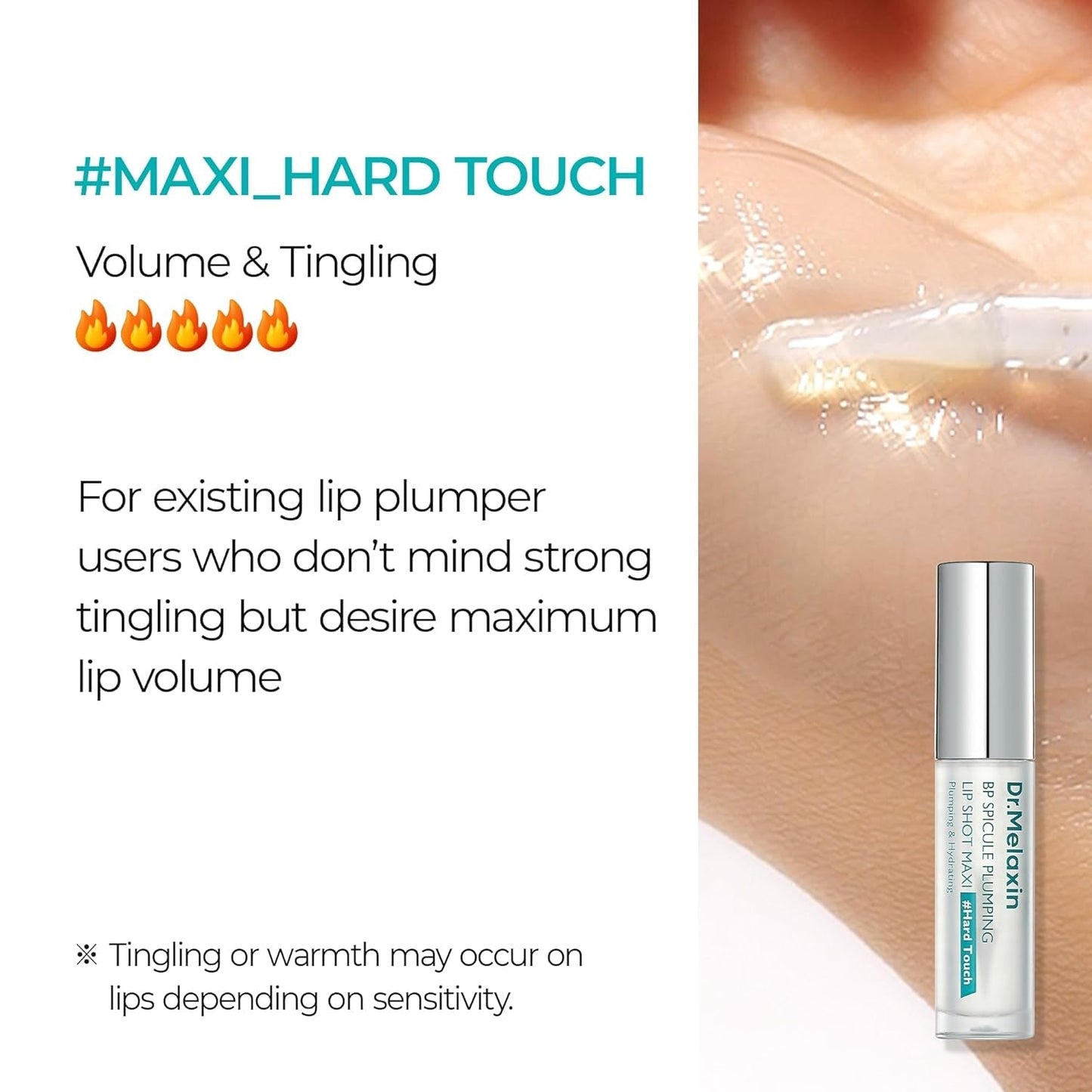 Dr.Melaxin BP Spicule Plumping Lip Shot Maxi – Microneedle Lip Plumper for Fuller Lips & Smooth Texture, Hyaluronic Acid & Peptides for Volume & Fine Line Care, Korean Lip Treatment