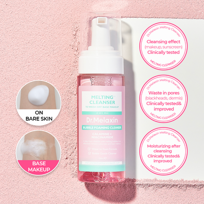 Dr.Melaxin Melting Cleanser - Hypoallergenic Makeup remover with Quick Bubble, Deep Pore Cleansing for all skin type, 150ml