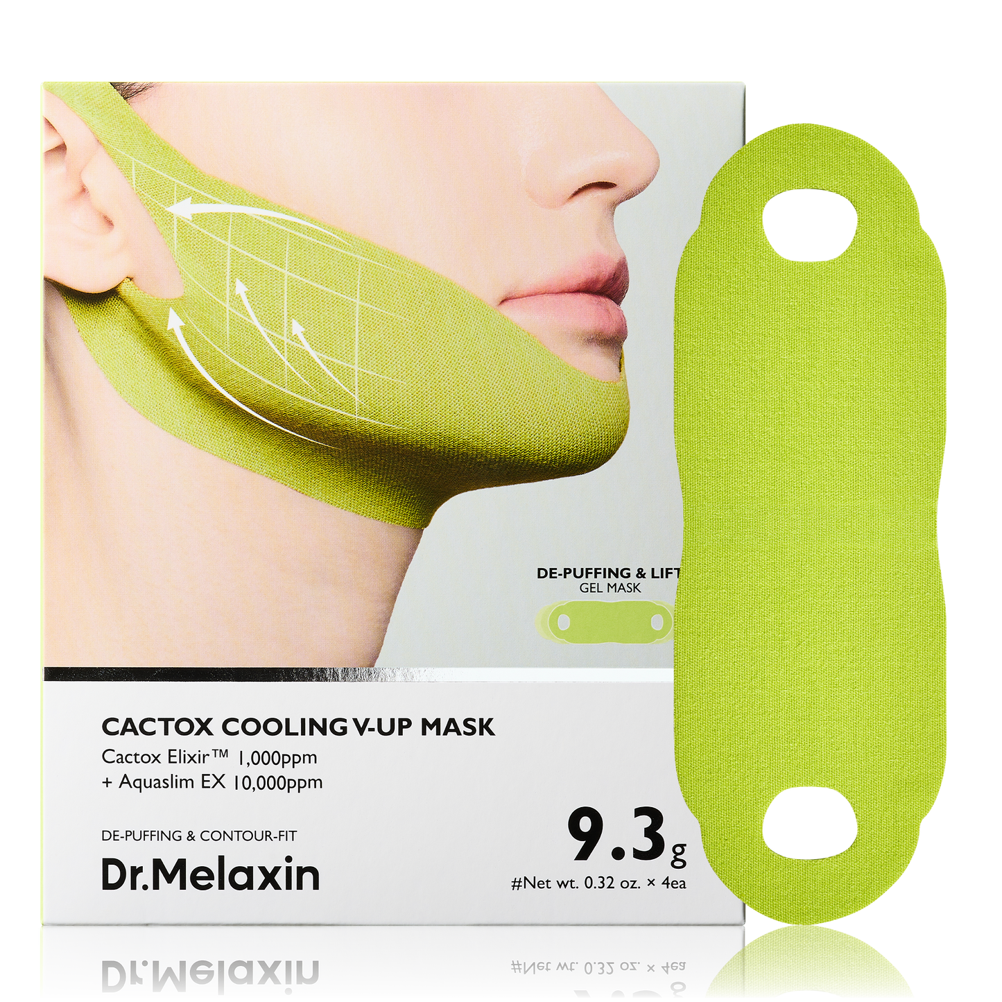 Dr.Melaxin CACTOX V-Lifting Mewing Band – Cactox + Caffeine + Collagen Double Chin Lifting Band for Sagging Jawline & Facial Puffiness | 115.49% Jaw & Chin Lifting Improvement | Korean V-Line Lifting